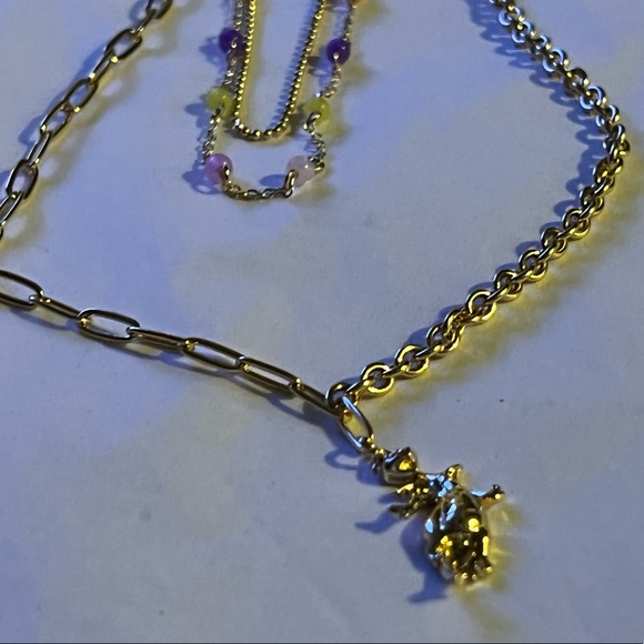 Disney Jewelry 2pcs Epcot Figment Necklace And Dangling Earrings Set New Released Poshmark